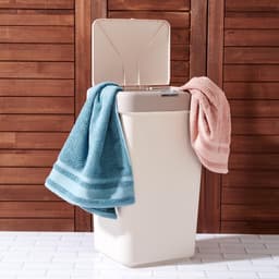 Motek® - Wasmand -Mono Vak met Touch Deksel - 40 L - wasmand met deksel - Wassorteerder - Beige — thumbnail 1