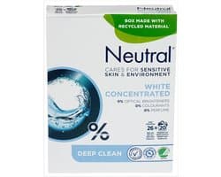 Neutral Waspoeder Wit 20 wasbeurten - parfumvrij - 975 gram