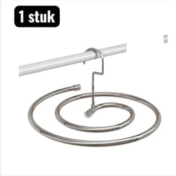 1 stuk - Kledingrek - Spiraal Droogrek voor Dekbedden en Lakens - Draaiende Buiten Droogrek met Zware Capaciteit - Ruimtebesparend Balkon Ophangsysteem - Zilver — thumbnail 1