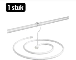 1 stuk - Kledingrek - Spiraal Droogrek voor Dekbedden en Lakens - Draaiende Buiten Droogrek met Zware Capaciteit - Ruimtebesparend Balkon Ophangsysteem - Wit — thumbnail 1