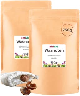 Wasnoten 1,5kg met 2 Waszakjes - Zeepnoten - Natuurlijk Wassen - 2x750gr — thumbnail 1