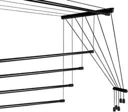 KADAX Metalen wasdroger 5x180cm zwart AV180-P5St — thumbnail 2