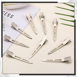 30x Zilveren Krokodillenhaarspeldjes Metaal 5.5 cm voor Kapsels — thumbnail 2