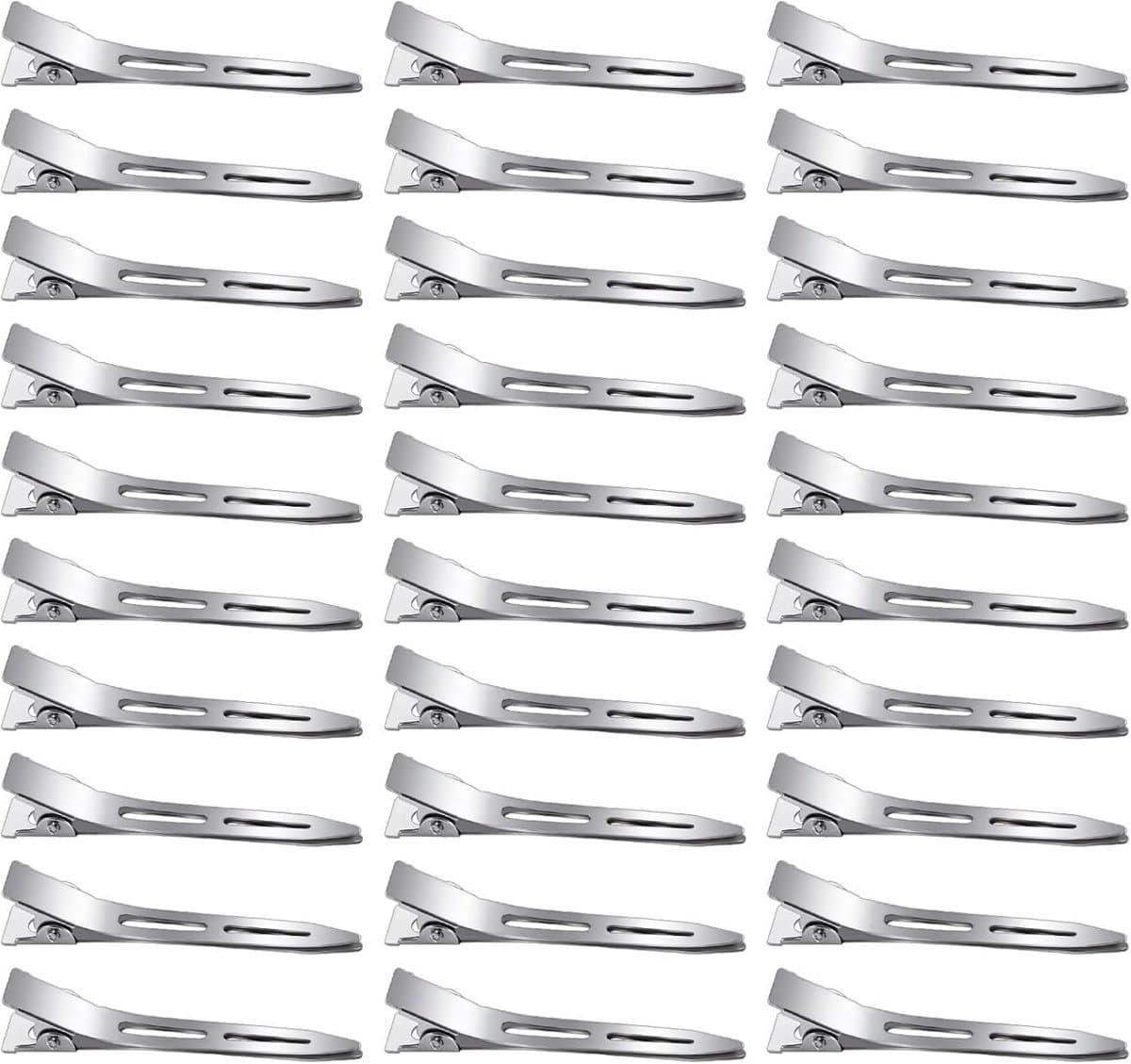 30x Zilveren Krokodillenhaarspeldjes Metaal 5.5 cm voor Kapsels — afbeelding 1