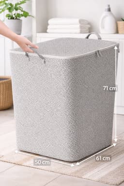 Stapelbare Wasmand met Grote Capaciteit — thumbnail 1