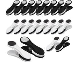 Wasknijpers Pack van 20 - Soft Grip Wasknijpers voor Waslijn, Kledingclips in Klein Formaat, Zwart en Wit Combi