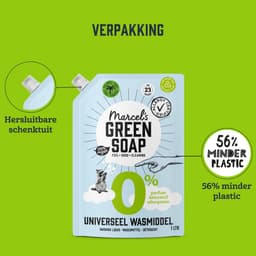 Marcel's Green Soap Wasmiddel Navulling - 0% - 4 x 1L - 92 wasbeurten — thumbnail 3