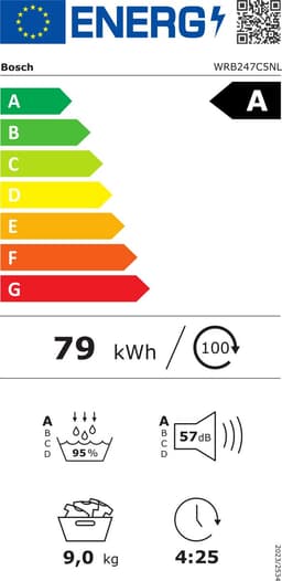 Bosch WRB247C5NL Serie 8 - Wasdroger - Warmtepompdroger - Energielabel A - Blijvend energiezuinig met de zelfreinigende condensor - Zeer stil - 9 kg - Air Max Dry: perfecte droogresultaten en laag energieverbruik — thumbnail 2