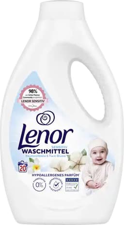 4 x Lenor Vloeibaar Wasmiddel - Sensitive Katoenbloesem - 4 x 20 Wasbeurten — thumbnail 2