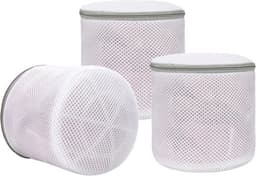 bh-waszakje - 3 stuks - mesh waszakken - 15*17 cm - Anti-Vervorming - wasmachine zakken -- Wasmachine - delicate was - fijnmazige lingerie waszakken - met ritsen - Geschikt voor intiem ondergoed - Cilindrische Ritsen Wasmachinetas - grijs — thumbnail 1