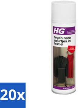 HG - Tegen Nare Geurtjes In Textiel - Natuurlijk Zuiveringsproces - Veilig Voor Alle Textiel - 400 ml - Bulkverpakking - 20 stuks — thumbnail 1