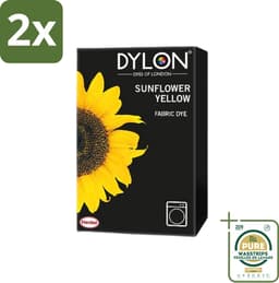Dylon - Textielverf - Sunflower Yellow - Kleurvaste Textielverf - 350g - Voordeelverpakking - 2 stuks - Gele verf - Kleurstof — thumbnail 1