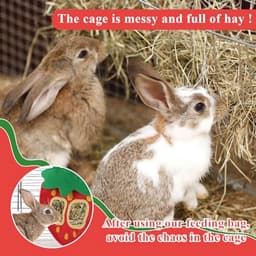 Voederzak voor Hooi en Snacks voor Kleine Dieren - Automatische Dispenser voor Konijnen en Cavia's — thumbnail 5