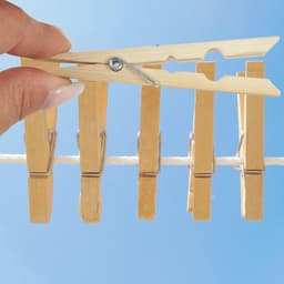 Set van 24 Bamboe Wasknijpers - Duurzame Houten Waslijn Clips voor Wasgoed en Knutselprojecten — thumbnail 2