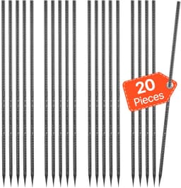 Grondankers - I-vorm Tentharingen/Grondpennen - Lengte 60,96 cm - Diameter 12 mm - Verzinkt staal - Set van 20 - Voor Tenten, Luifels en Trampolines — thumbnail 1