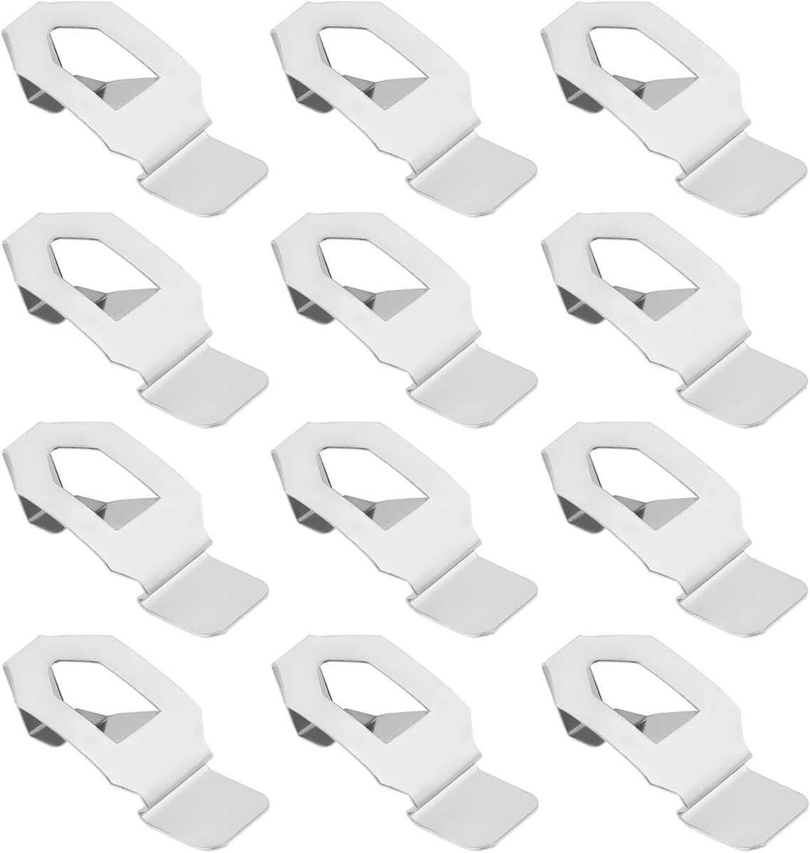 12 Stuks Foto Frame Clips Hangers voor Kunstwerken - Metalen Lente Bevestigingsclips - 26x12mm - Zilver — afbeelding 1