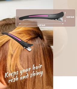 Professionele haarklemmen set van 12 - Antislip haarspelden met siliconen band voor kapsalon en thuisgebruik — thumbnail 3