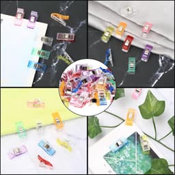 Naaiklemmen set van 130 - Veelkleurige kunststof clips voor naaien, quilt en haken — thumbnail 4