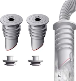 2 stuks - Wasmachine geurdichte afdekking - 35-40 mm - Afdichtingsring - Slangafdichtingsafdekking - Anti-geur wasmachine stop - Universele afvoerset - Anti-Geur Vloer Afvoerkern - Afvoerafsluitplug - Vloerafvoer geur Val - Geurdichte klep - Grijs — thumbnail 1
