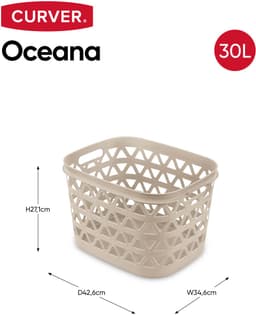 Curver Oceana Wasmand - 30L - 42,6x34,6x27,1cm - Wit — thumbnail 2