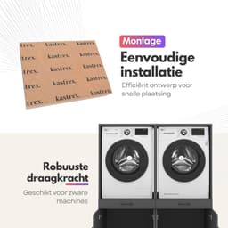 Wasmachinekast Dubbel 134x145x67cm | Ruimtebesparend & Super Stevig | Met Uitschuiflade | Voor Wasmachine en Droger | Antraciet — thumbnail 5