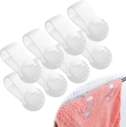 8 Stuks - Strandlaken Knijpers - Badlaken Clips - Handdoek Klemmen - Strandlakenrek wasknijpers - Plastic Quiltclips - Knijpers - Sterke Handdoekklem - Transparant — thumbnail 1