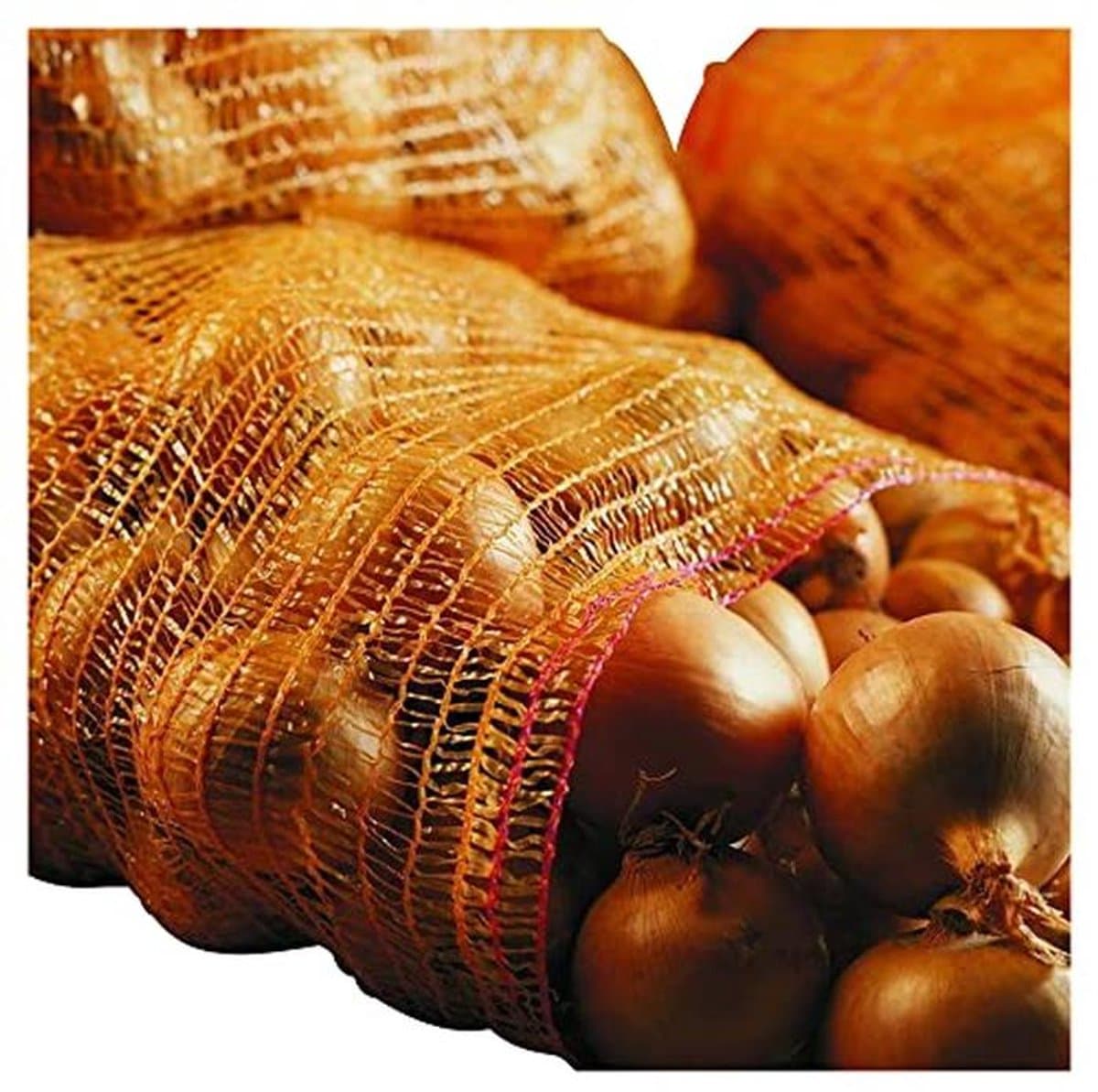 Grove Mazen Raschelzakken voor Groenten en Fruit (50 kg) - Verpakking van 10 Bruine Netten (60 x 100 cm) — afbeelding 1