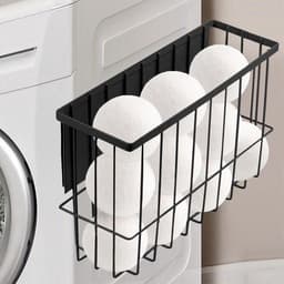 Magnetische balhouder voor droger, opbergplank voor wasmachine, magneetplank voor koelkast - Badkamer, Slaapkamer, Woonkamer, Keuken - Groot formaat - Zwart — thumbnail 1