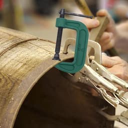 Cosensi - Mini-broeikas timmerman zware metalen C-klemmen - 2 stuks - verstelbaar - groen - klembereik 0-50 mm - slaapkas voor hout — thumbnail 2