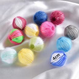 6 Stuks Wasdrogerballen & Wasmachine Ballen | Pluis & Haar Verwijderaar voor Zachte Was — thumbnail 2