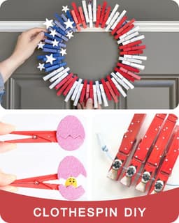 Houten Wasknijpers voor Kunst en Ambachten - Sterke Grip Clips voor Kleding en Foto's - 2,83 inch — thumbnail 2