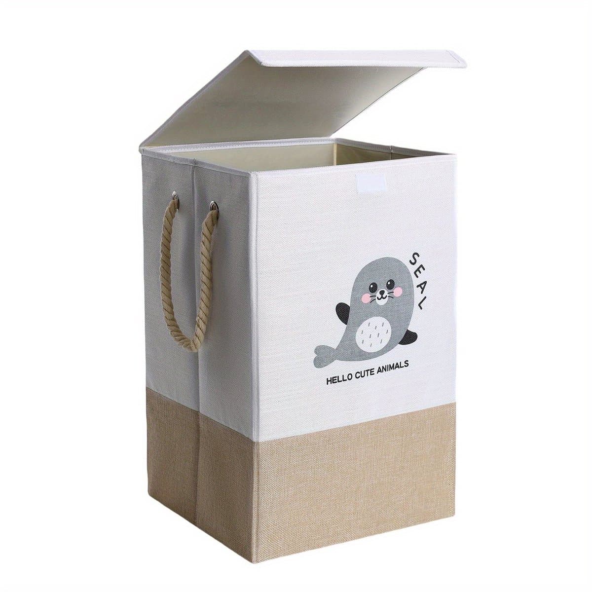 Wasmand Kinderkamer - Speelgoedmand Kinderen - Opbergmand Kinderkamer - Opbergmand Met Deksel- Laundry Basket - 45L — afbeelding 1