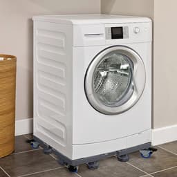 Aufun Wasmachinevoet Voor Koelkast Verstelbare Breedte- 8 Stevige Poten Met 4 Wielen-Maximale Belasting 200 Kg-Voor Wasmachine, Koelkast-Grijs — thumbnail 3