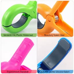 4 stuks Heavy-Duty Strandhanddoek Clips – Windproof Handdoekklemmen voor Strand, Zwembad & Ligstoelen — thumbnail 3