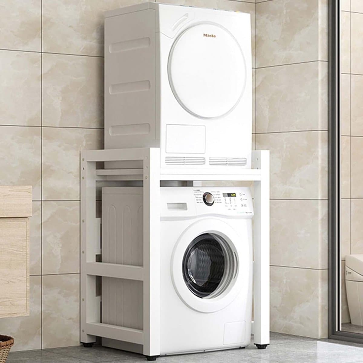 Wasmachinekast en opbergplank voor badkamer, keuken en balkon - Draagcapaciteit 300 kg — afbeelding 1