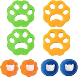 Set van 8 Anti-Hair Balls voor Wasmachine - Herbruikbaar - Verwijdert Dierenharen - Effectieve Wasballen voor Kleding en Bedlinnen — thumbnail 1