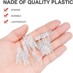 100x Transparante Mini Knijpers - Kleine Kunststof Klemmetjes voor Foto's, Knutselen & Decoratie — thumbnail 5