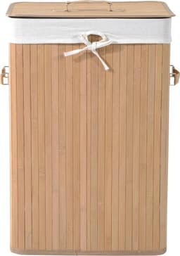 Bamboe wasmand 72 L - Luxe wasmand - Wassorteerder - Natuur - L40 x B30 x H60 cm — thumbnail 4