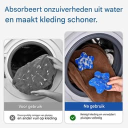 Haarverwijderaar Wasgoed - Wasmachine Lintvanger - Vlekkeloze Was Resultaten - Herbruikbaar Polyurethaan - 3 Stuks - Blauw — thumbnail 5