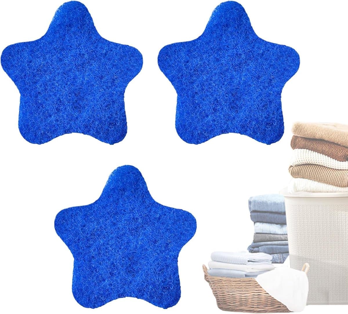 Haarverwijderaar Wasgoed - Wasmachine Lintvanger - Vlekkeloze Was Resultaten - Herbruikbaar Polyurethaan - 3 Stuks - Blauw — afbeelding 1