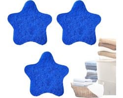 Haarverwijderaar Wasgoed - Wasmachine Lintvanger - Vlekkeloze Was Resultaten - Herbruikbaar Polyurethaan - 3 Stuks - Blauw