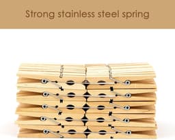 100 Stuks Houten Wasknijpers FSC Gecertificeerd Bamboe 6 cm Duurzaam — thumbnail 2