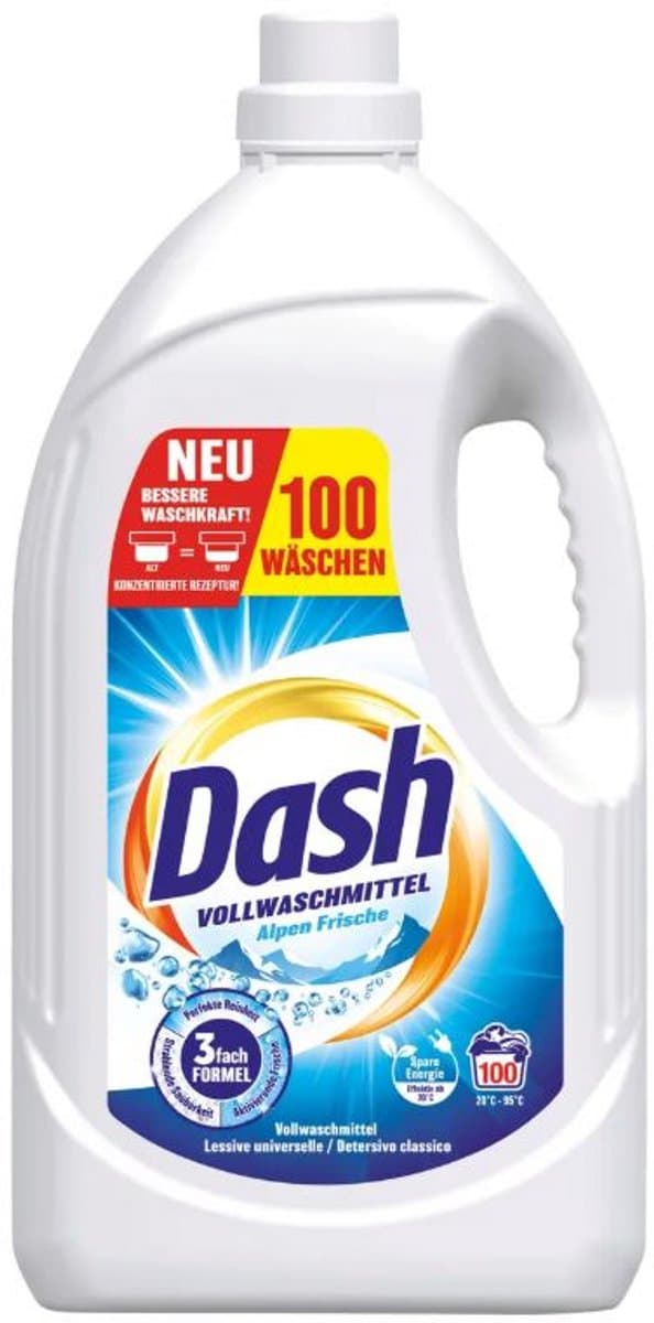 Dash Vloeibaar Wasmiddel Alpen Frische – 100 Wasbeurten – 4,5L – Universeel Wasmiddel — afbeelding 1
