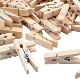 100x Kleine Houten Knijpers voor Knutselen, Foto's en Decoratie (3,5 cm) — thumbnail 3