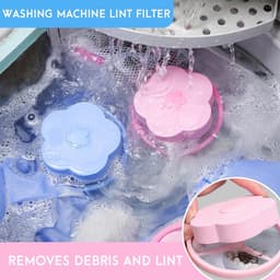 Pluizenverwijderaar voor wasmachines, pluizenverzamelaar voor wasmachines, 2026 verbeterd drijvend haarfilter, katten- en hondenhaarverzamelaar voor wasmachines; 4-delige set — thumbnail 3
