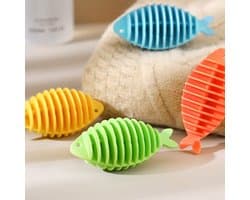 Anti-tangle washing balls for washing machines and dryers, 12 pack of reusable nylon wash balls to reduce wrinkles and remove animal hair，Drie van elk: blauw, groen, oranje en geel — afbeelding 1