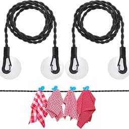 waslijnen met zuignappen, reiswaslijn, draagbare uitschuifbare waslijn, windbestendige waslijn, accessoire voor kamperen binnen en buiten, 1,5 meter. — thumbnail 1