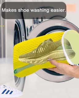 Famanu - Schoenen waszak sneakers, waszak voor wasmachine, herbruikbare 2 stuks, geel — thumbnail 4