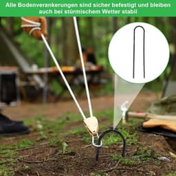 Grondankers voor Tenten en Trampolines - Set van 10 stuks - 30 cm - Verzinkt Staal — thumbnail 2