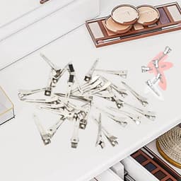 30 Stuks Zilveren Metaal Haarspelden Eendebek Alligator Clips voor Haarstyling — thumbnail 3